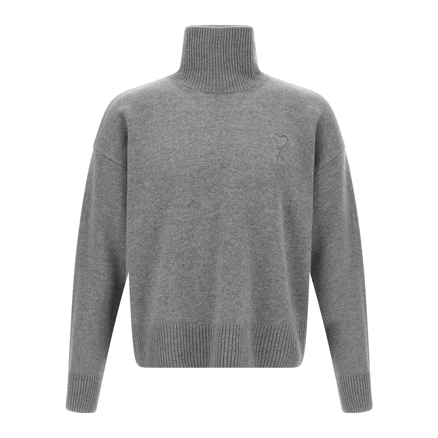 Ami Paris Gray Wool Cardigan