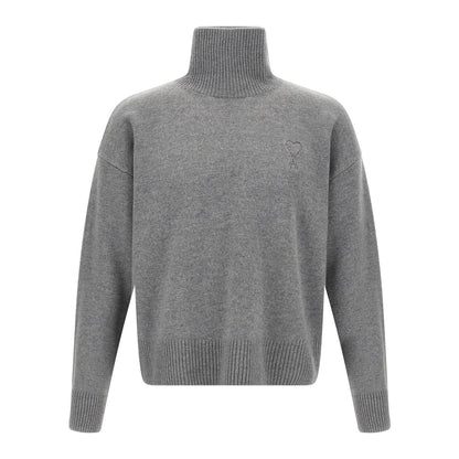 Ami Paris Gray Wool Cardigan