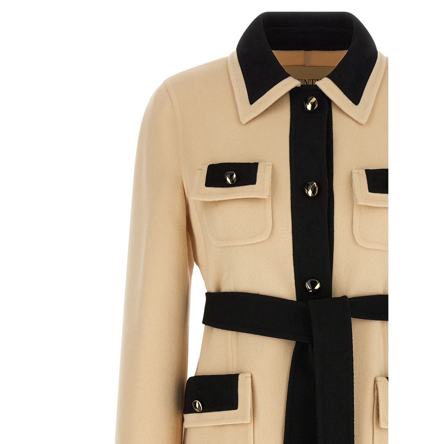 Valentino Garavani Beige Virgin Wool Coat