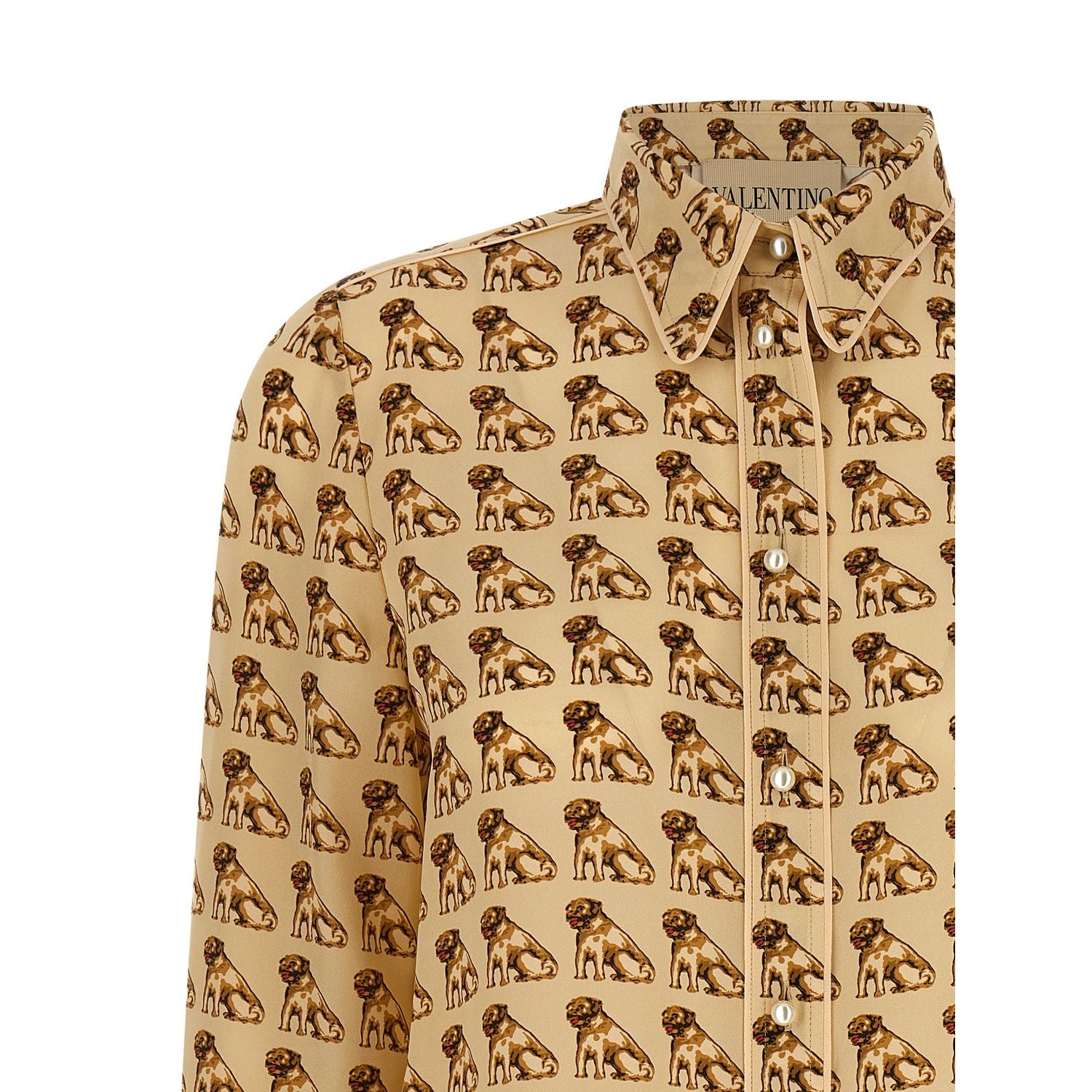 Valentino Garavani Beige Silk Blouse