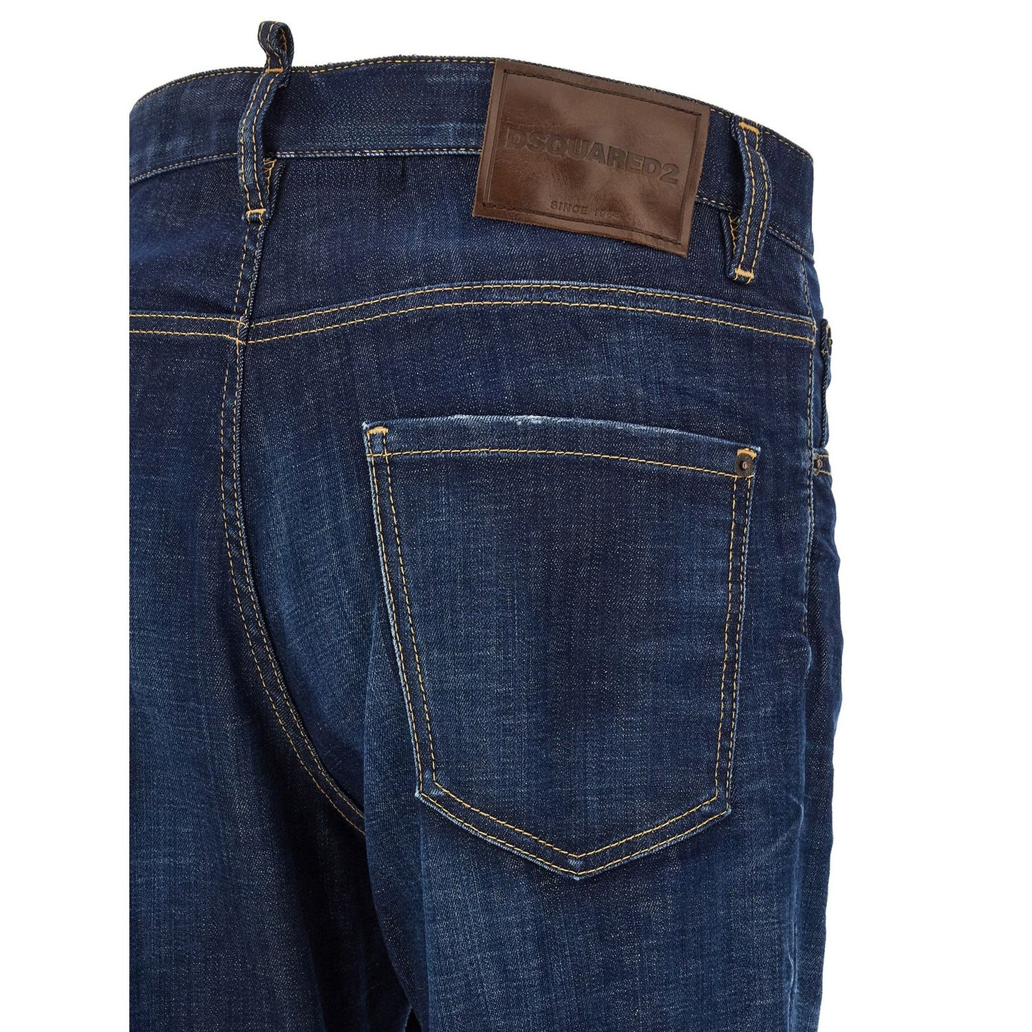 Dsquared² Blue Cotton Straight-Leg Jeans