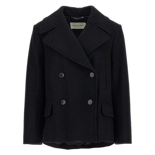 Dries Van Noten Black Wool Coat