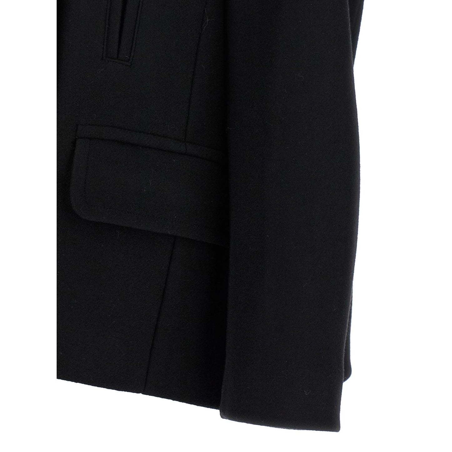 Dries Van Noten Black Wool Coat