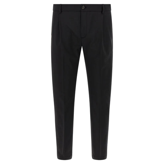 Department 5 Black Virgin Wool Cropped Pants