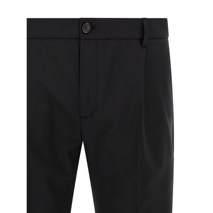 Department 5 Black Virgin Wool Cropped Pants