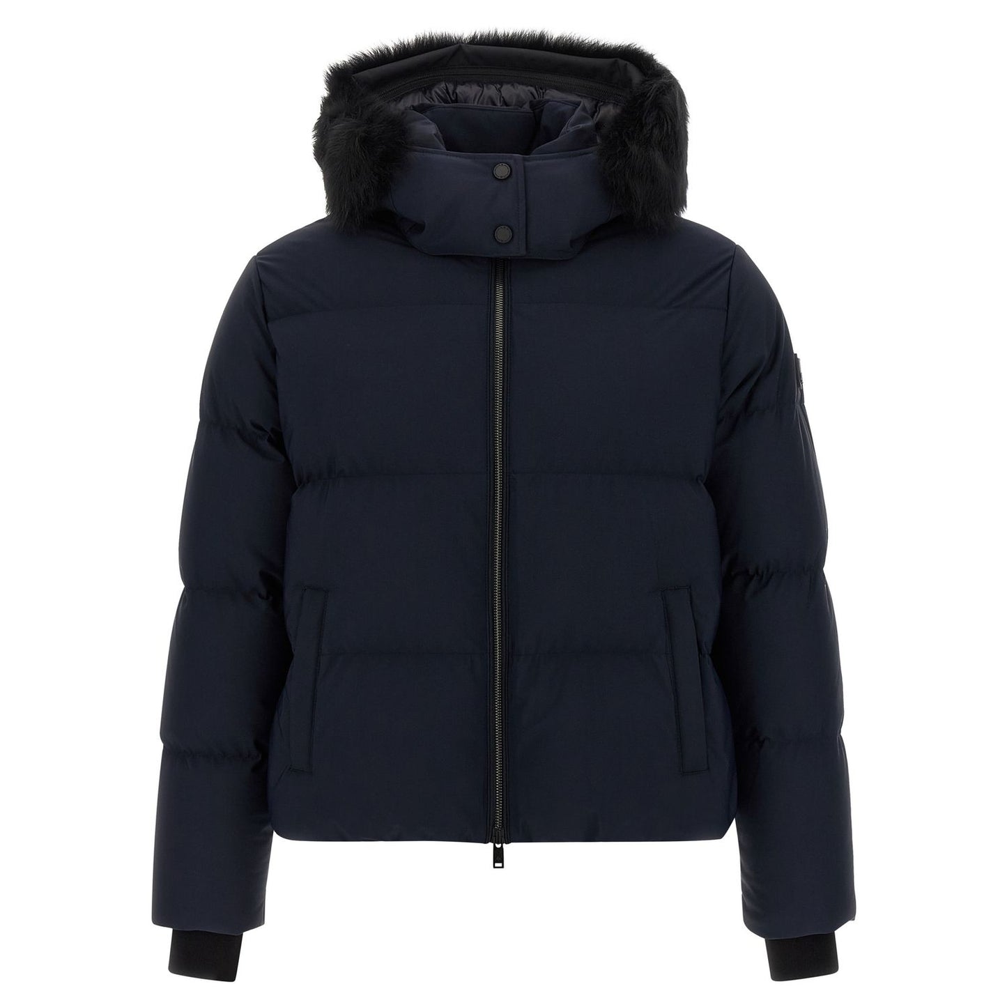 Moose Knuckles Blue Nylon Full-Length Jacket