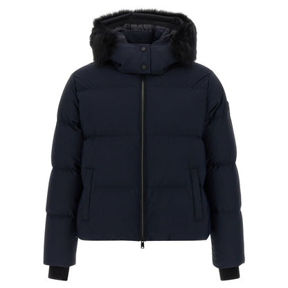 Moose Knuckles Blue Nylon Full-Length Jacket