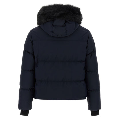 Moose Knuckles Blue Nylon Full-Length Jacket
