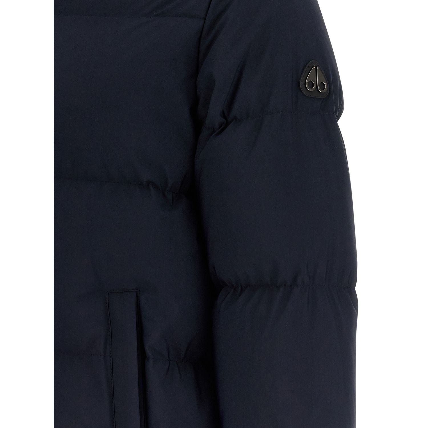 Moose Knuckles Blue Nylon Full-Length Jacket