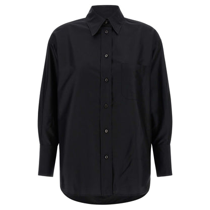Alberto Biani Black Silk Blouse