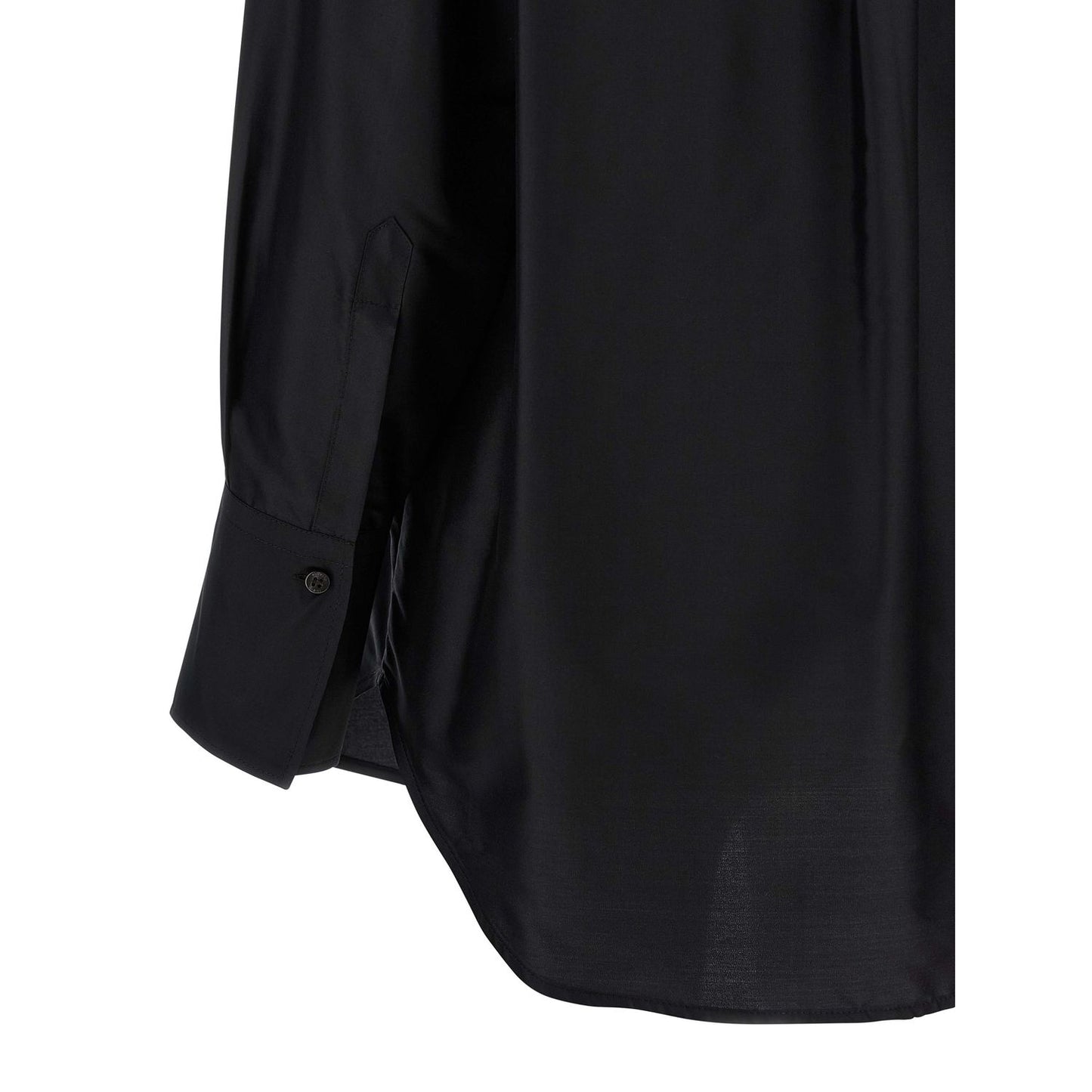 Alberto Biani Black Silk Blouse