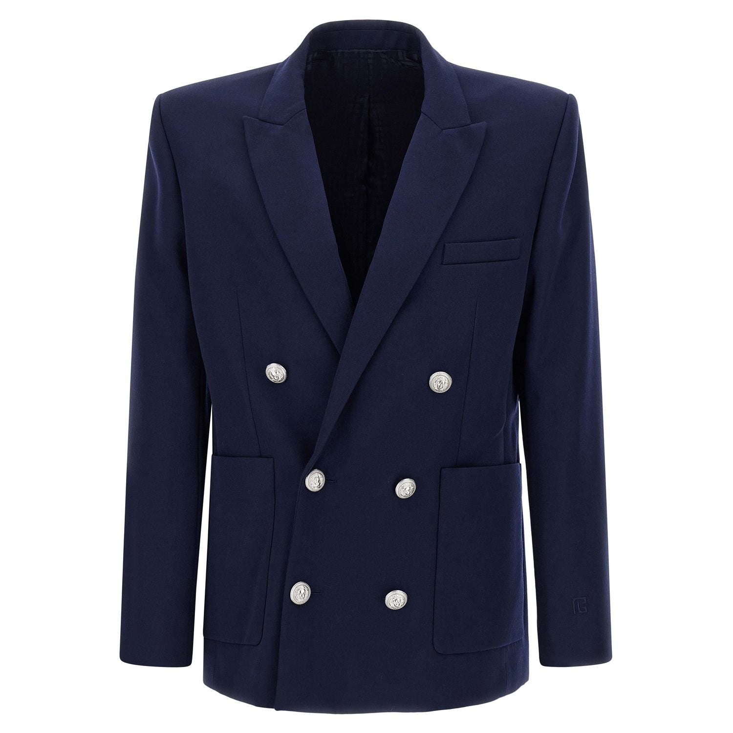 Balmain Blue Virgin Wool Blazer