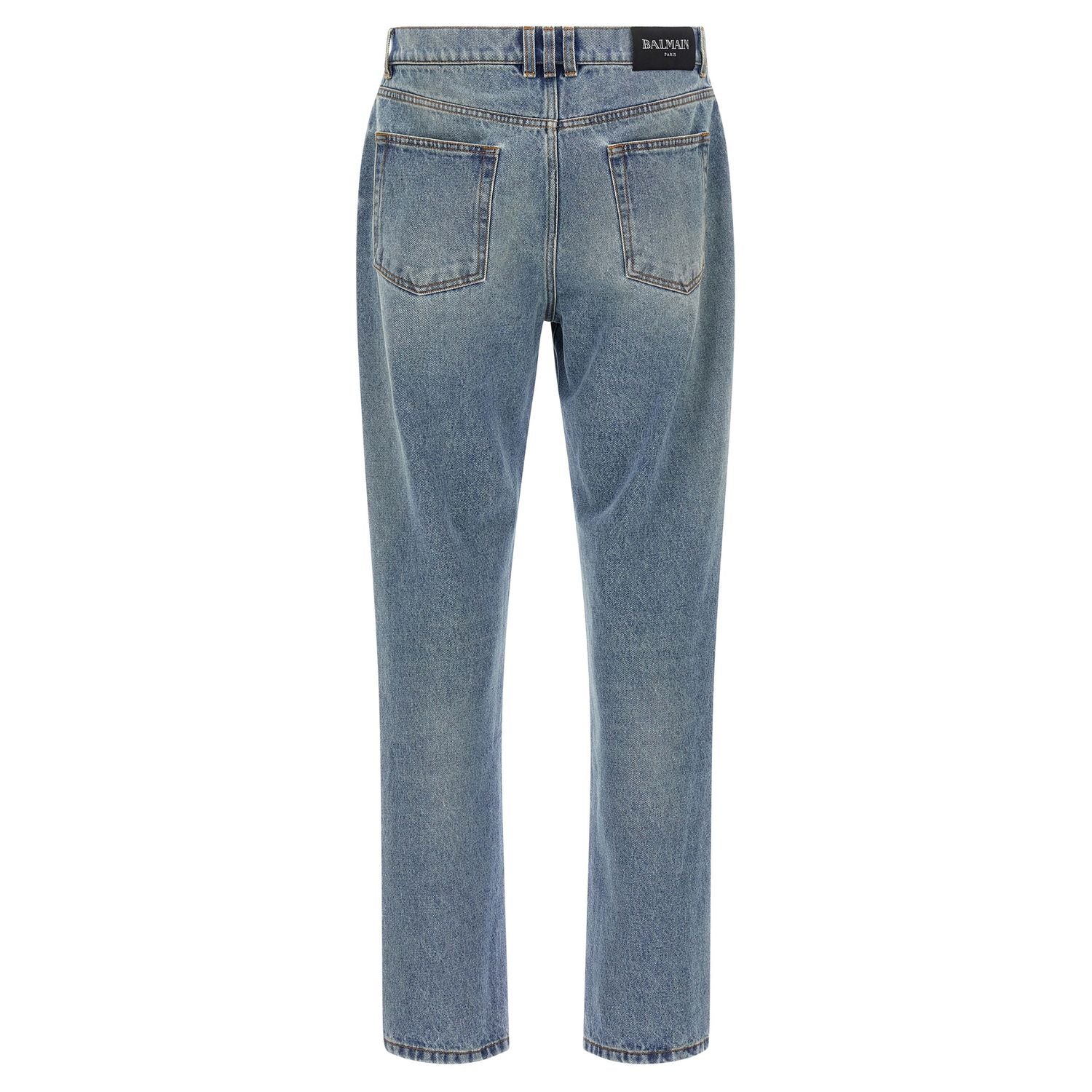 Balmain Blue Cotton Jeans Denim
