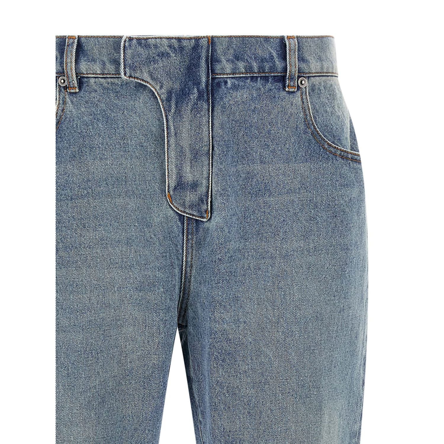 Balmain Blue Cotton Jeans Denim
