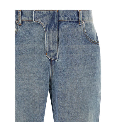 Balmain Blue Cotton Jeans Denim