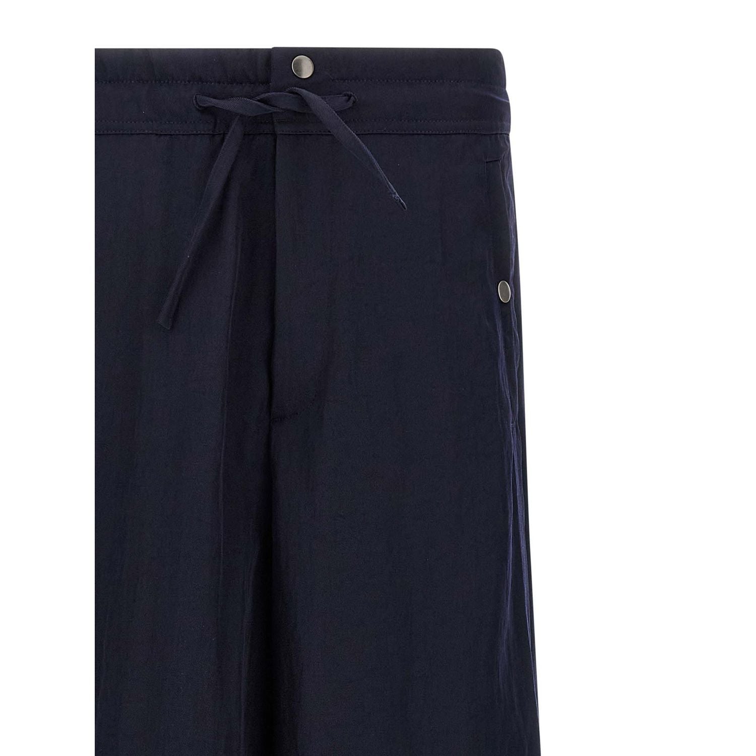 Dries Van Noten Blue Nylon Casual Pants