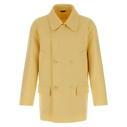 Fendi Bicolor Virgin Wool Coat