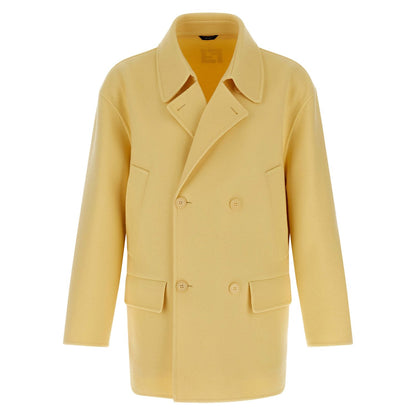 Fendi Bicolor Virgin Wool Coat