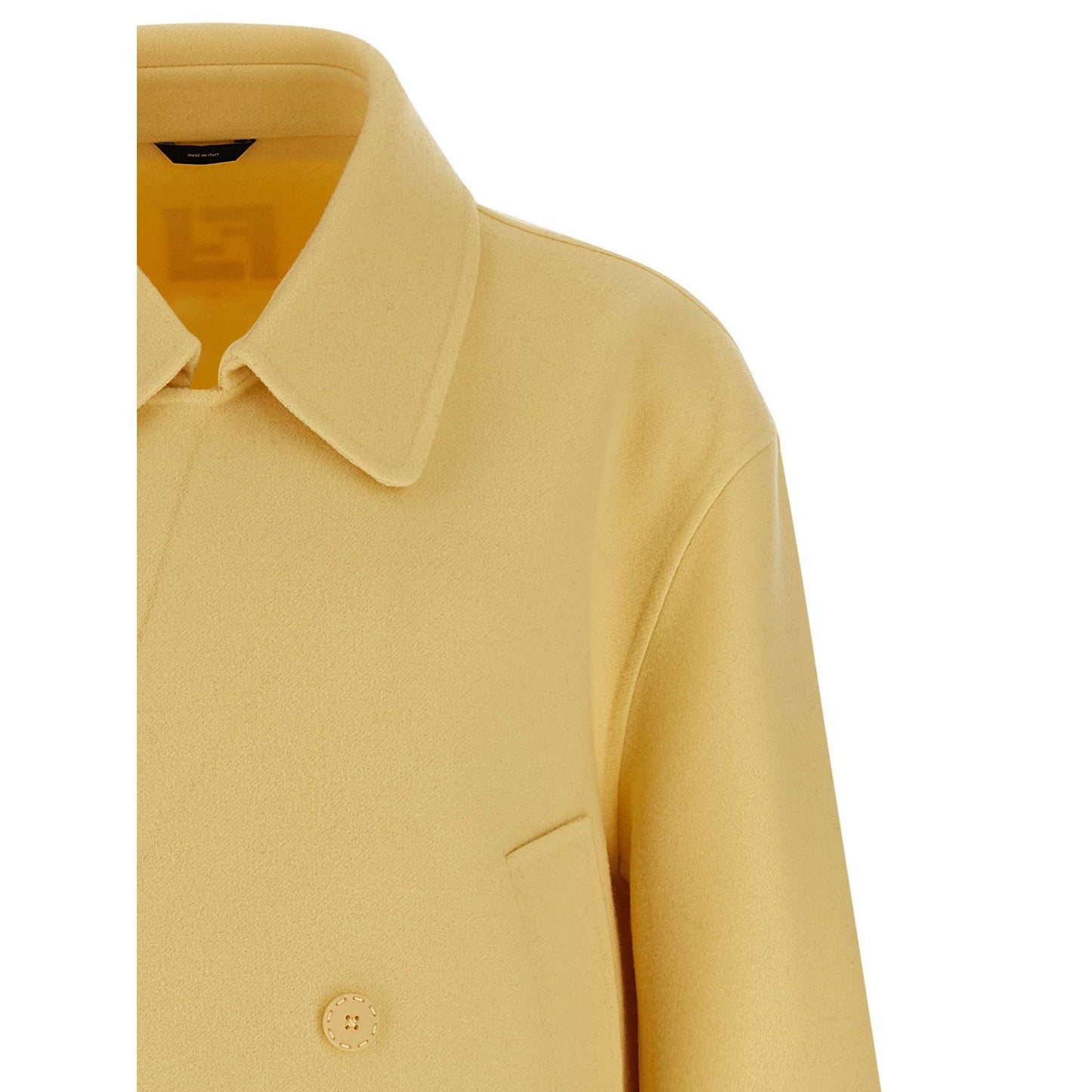 Fendi Bicolor Virgin Wool Coat