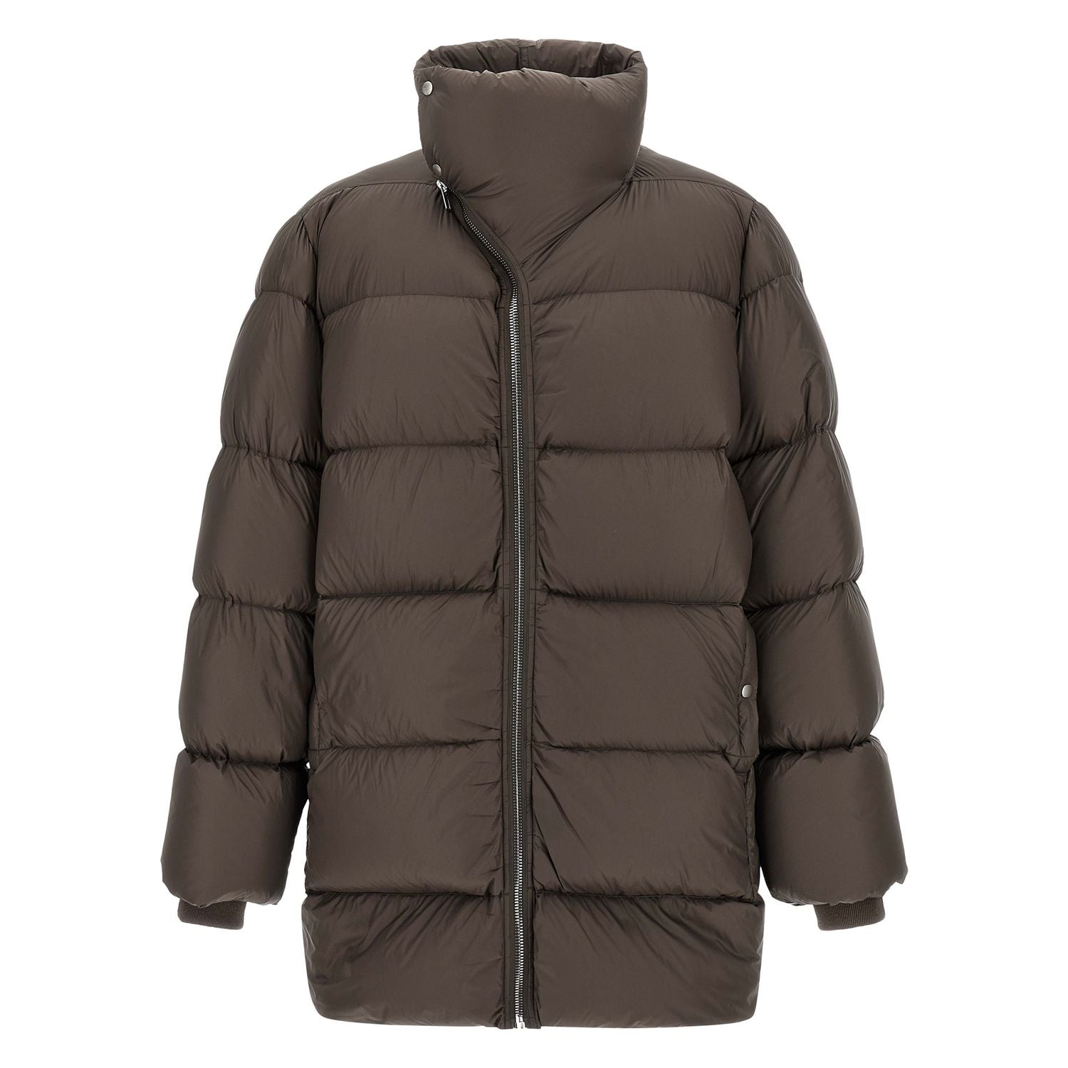 Rick Owens Brown Nylon Full-Length Jacket