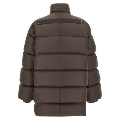 Rick Owens Brown Nylon Full-Length Jacket