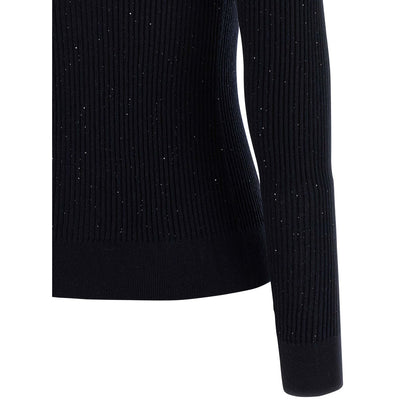 Max Mara Blue Silk Cardigan