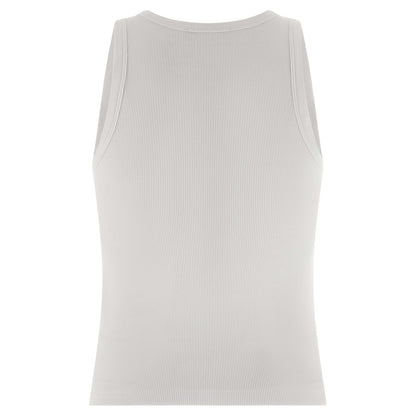 Givenchy White Cotton Sleeveles T-Shirt