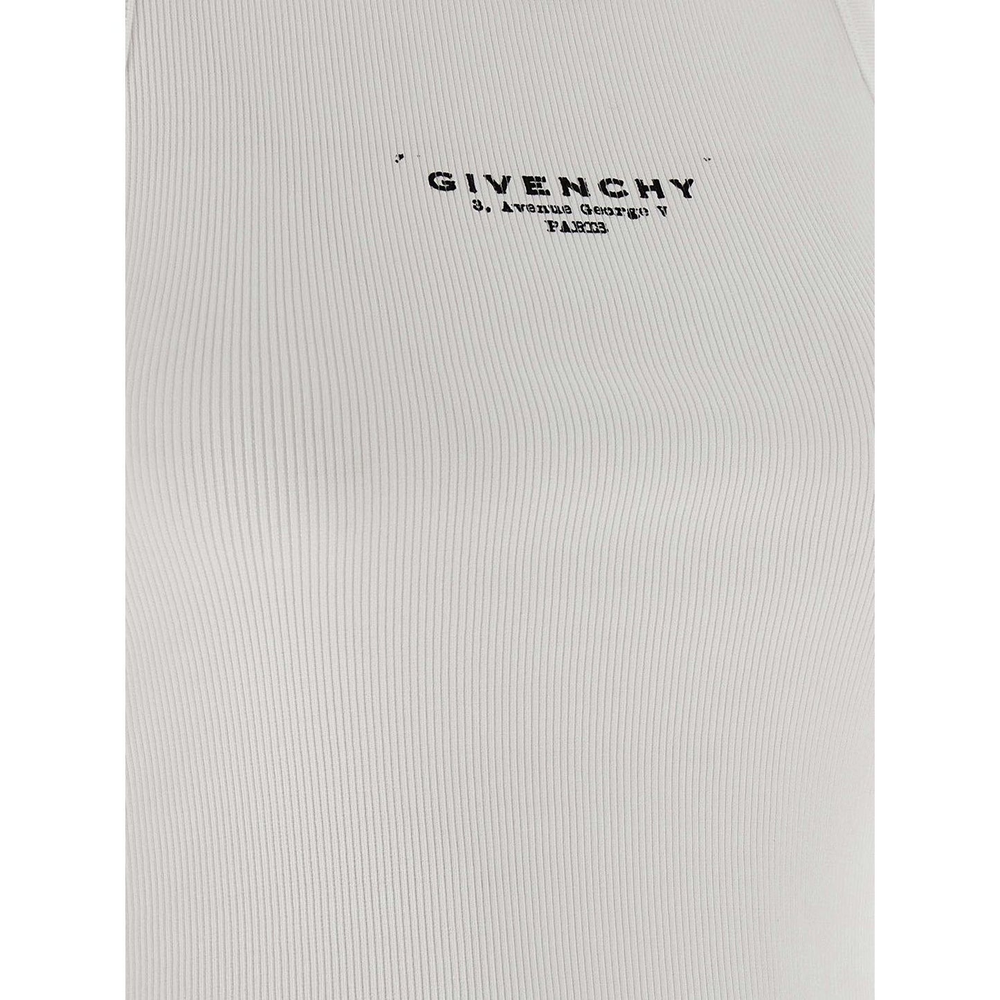Givenchy White Cotton Sleeveles T-Shirt