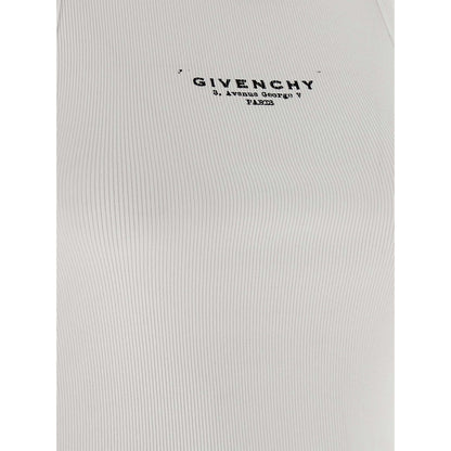 Givenchy White Cotton Sleeveles T-Shirt