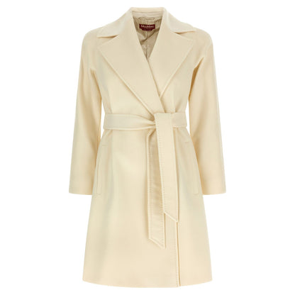 Max Mara White Virgin Wool Coat