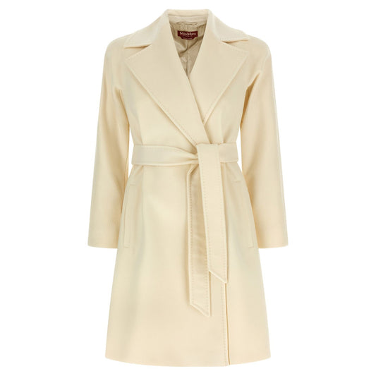Max Mara White Virgin Wool Coat