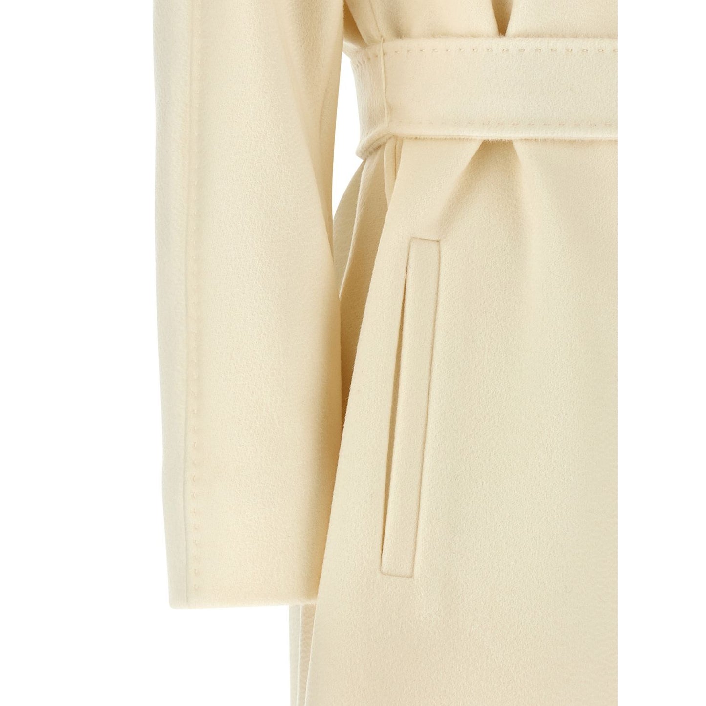Max Mara White Virgin Wool Coat