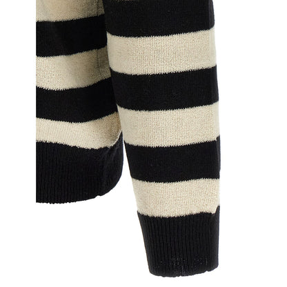 Balmain Bicolor Wool Cardigan