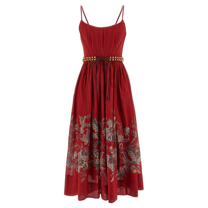 Zimmermann Red Cotton Midi Dress