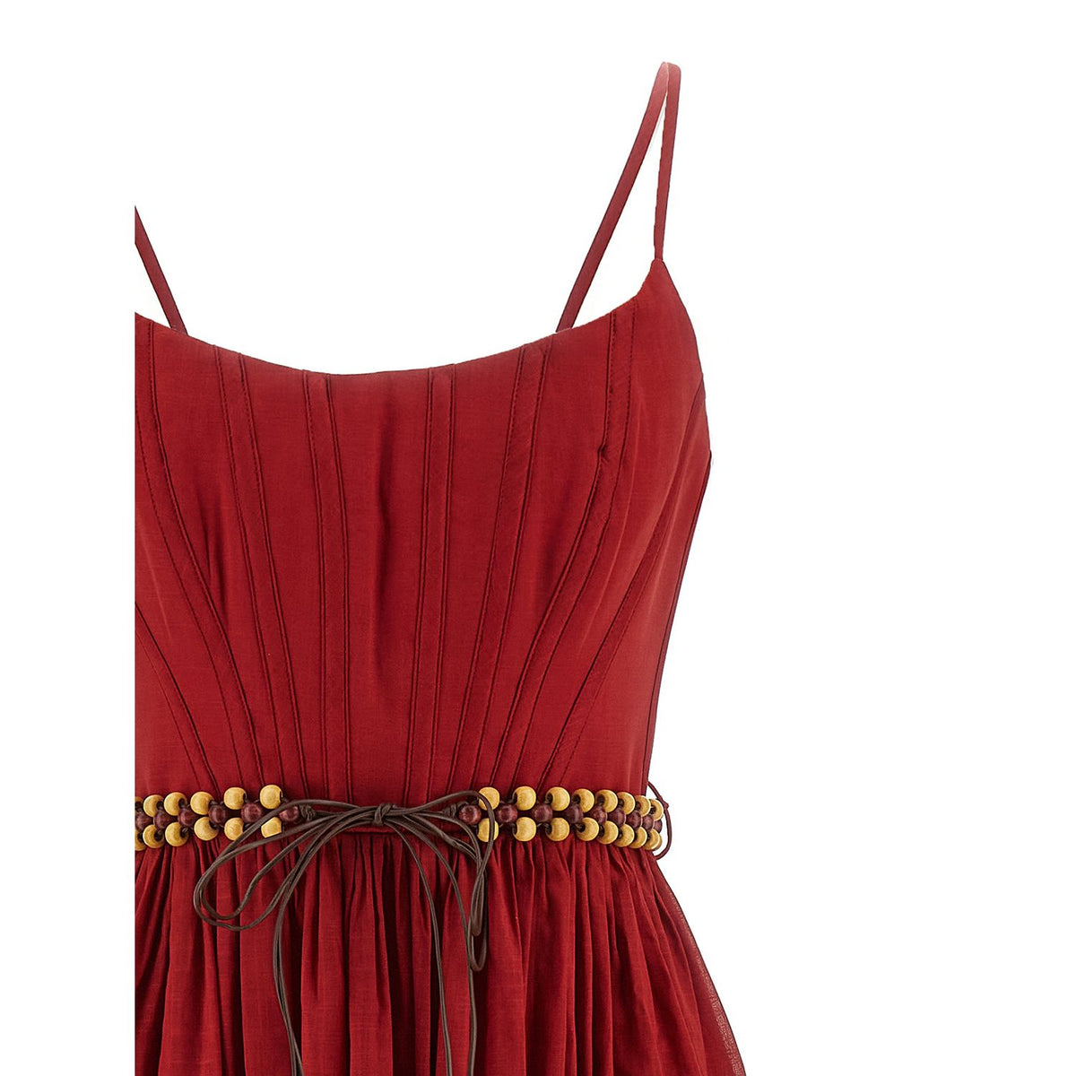 Zimmermann Red Cotton Midi Dress
