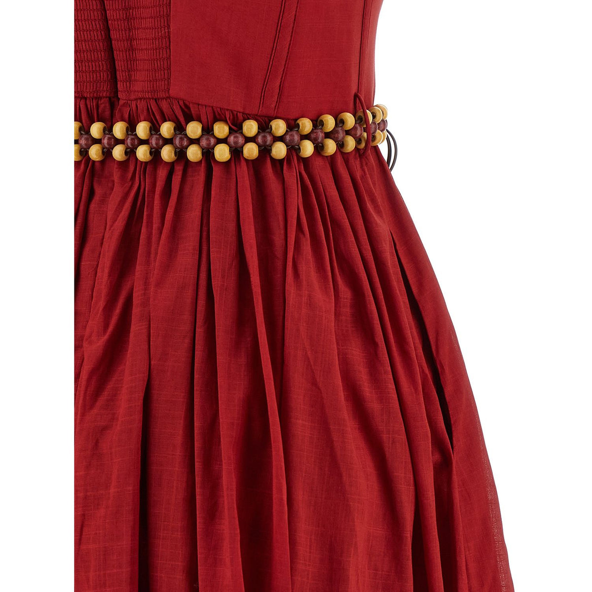 Zimmermann Red Cotton Midi Dress