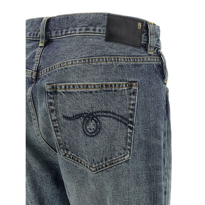 R13 Blue Cotton Straight-Leg Jeans