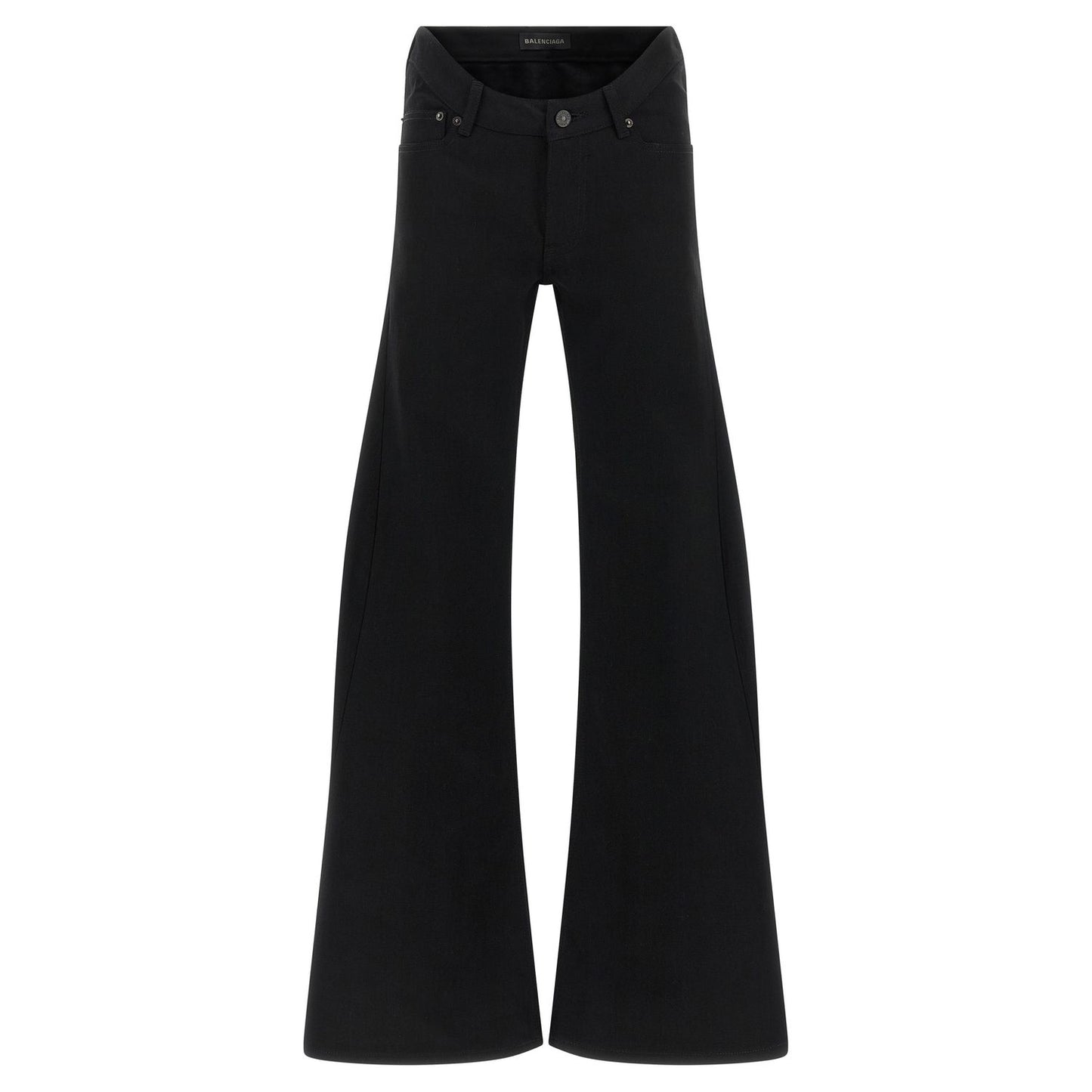 Balenciaga Black Cotton Flared Jeans