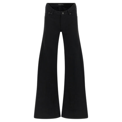 Balenciaga Black Cotton Flared Jeans