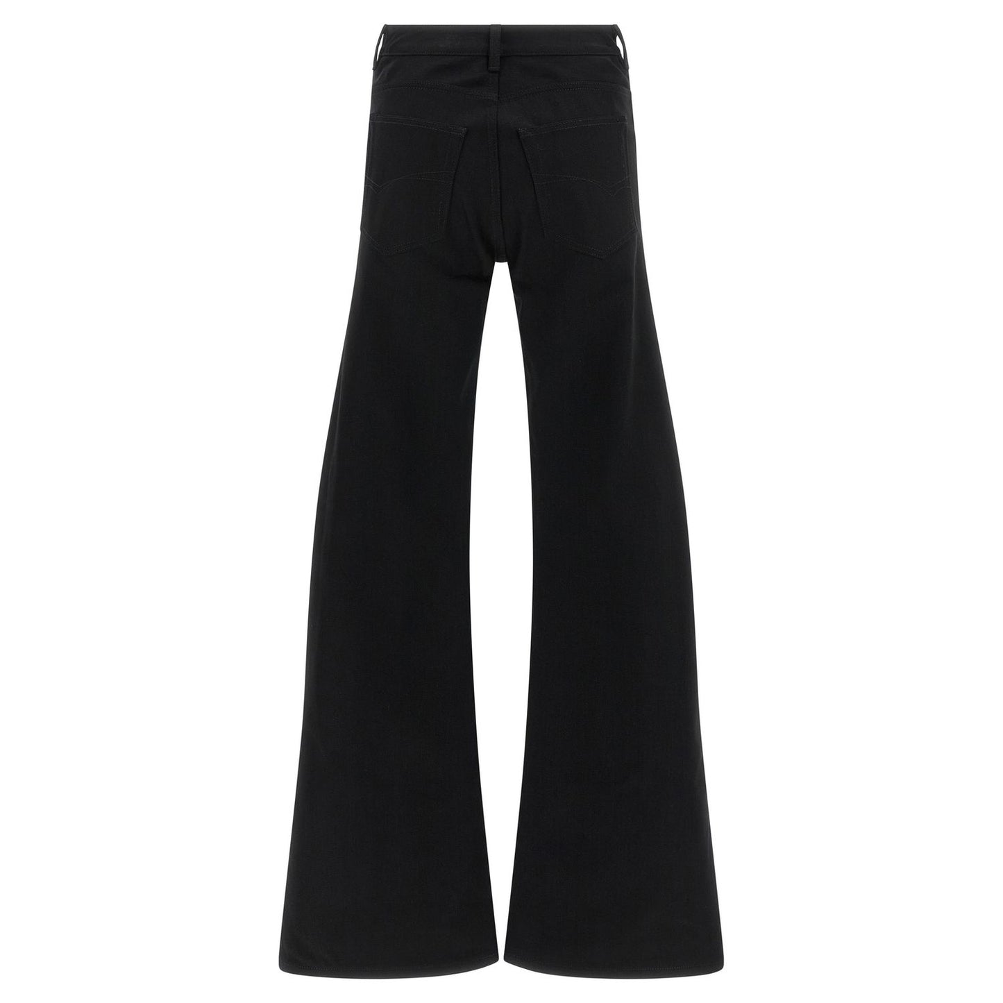 Balenciaga Black Cotton Flared Jeans