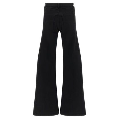 Balenciaga Black Cotton Flared Jeans
