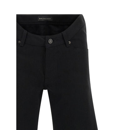 Balenciaga Black Cotton Flared Jeans