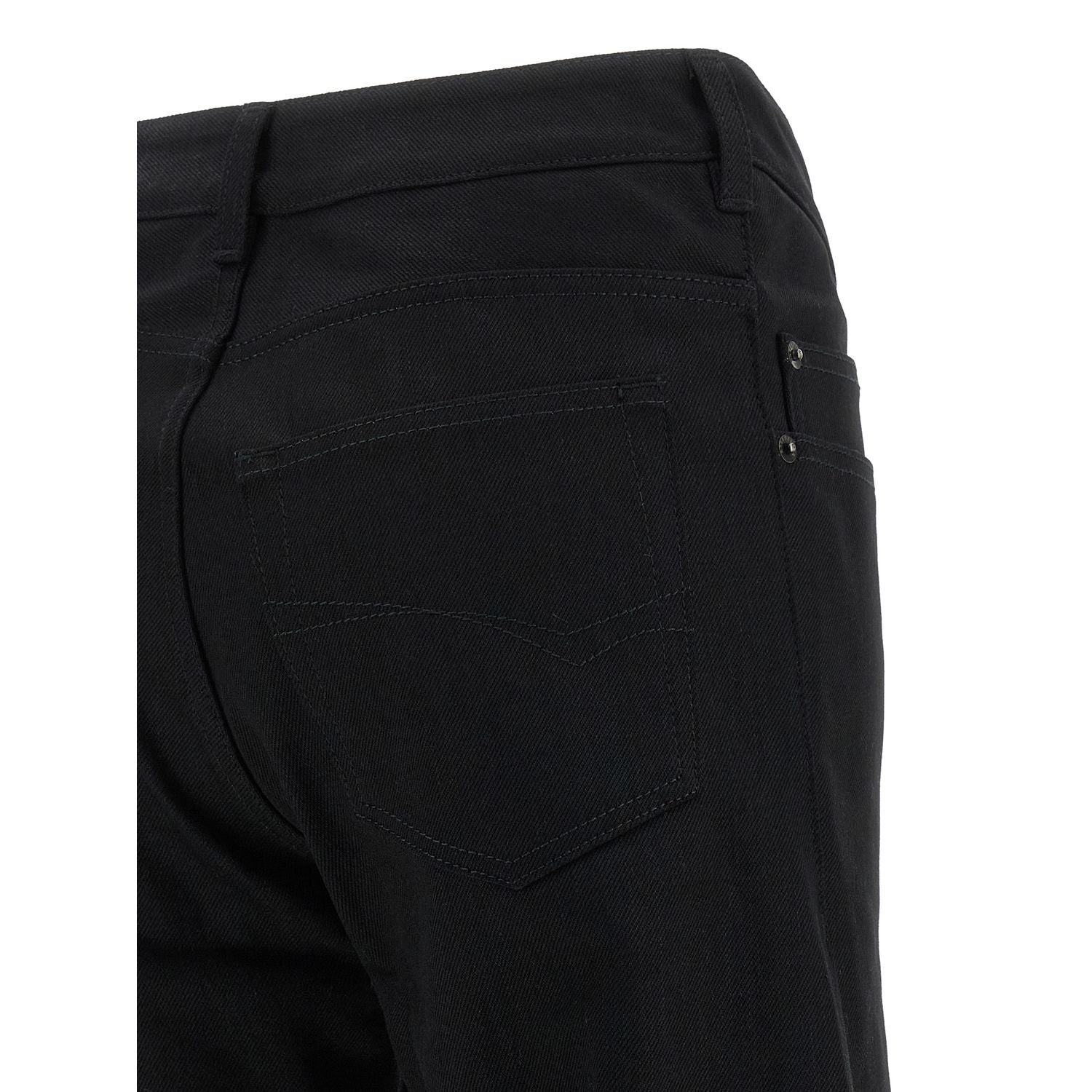Balenciaga Black Cotton Flared Jeans