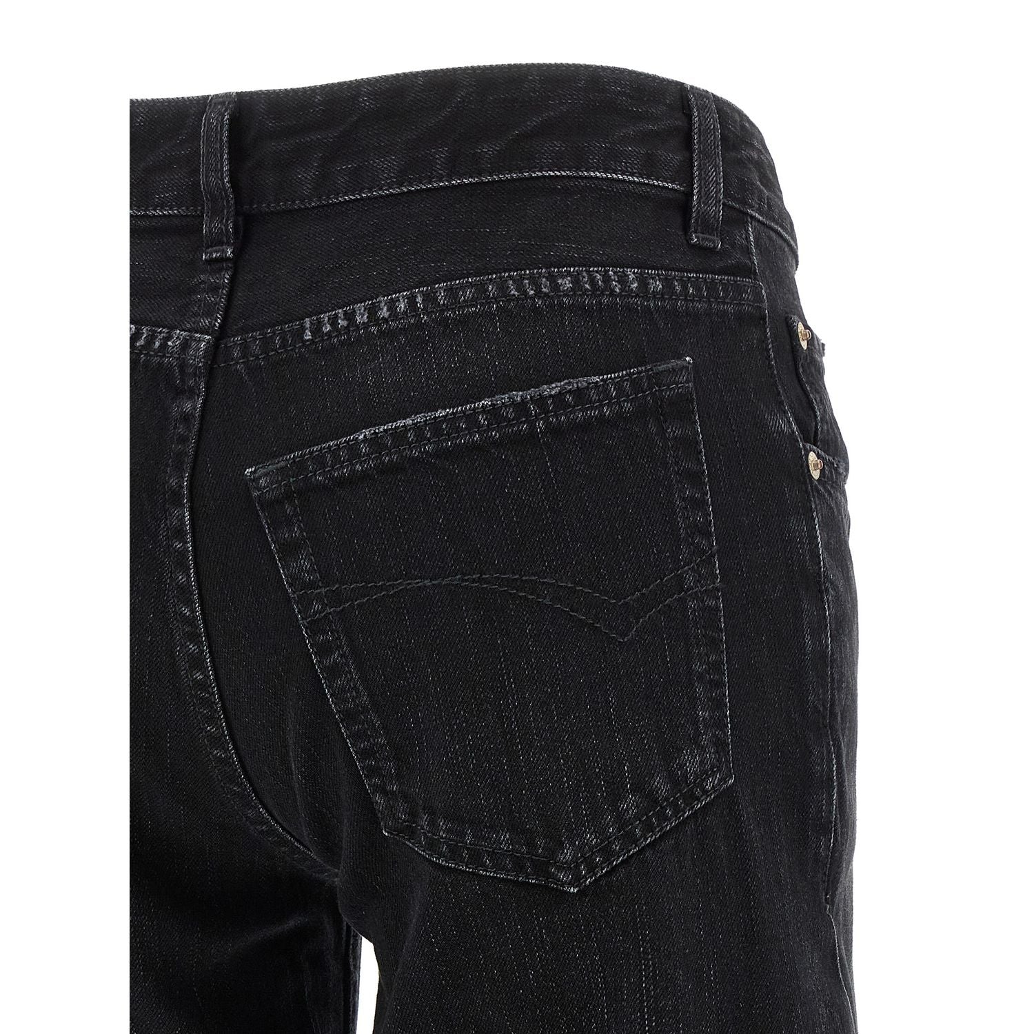 Balenciaga Black Cotton Flared Jeans