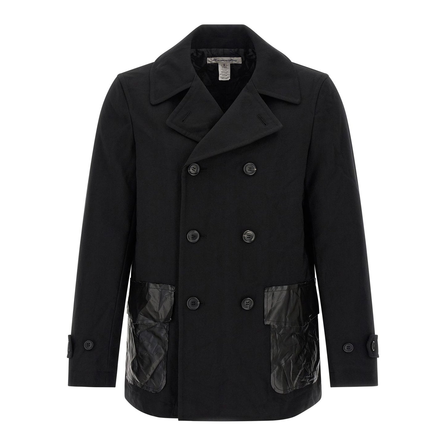 Comme Des Garçons Black Polyester Coat