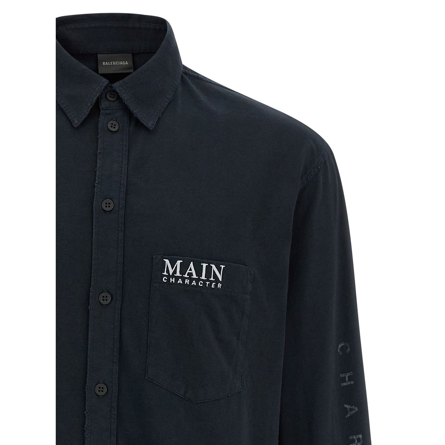 Balenciaga Black Cotton Blouse