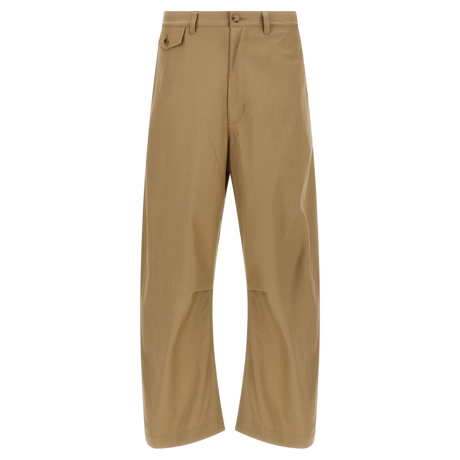 Comme Des Garçons Beige Cotton Casual Pants