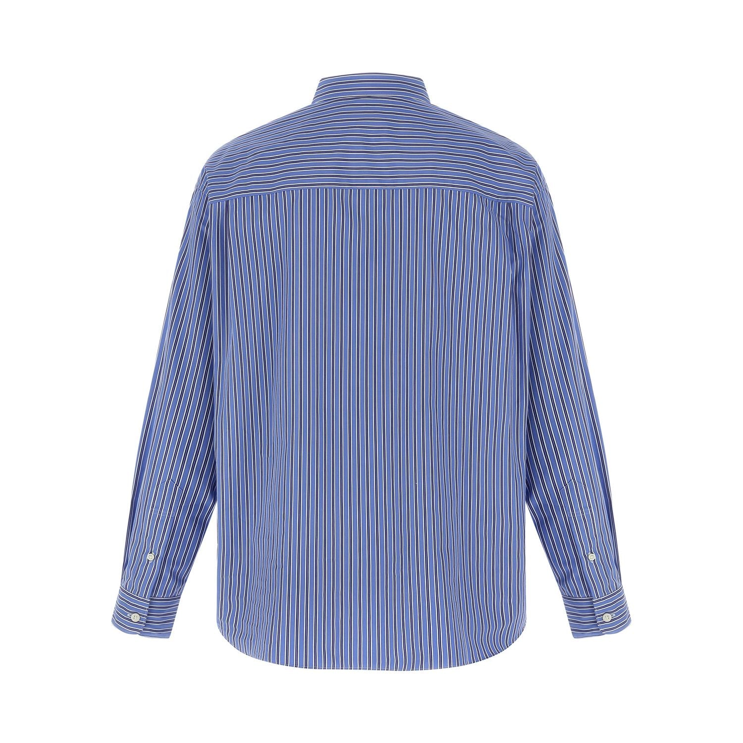 Comme Des Garçons Blue Cotton Blouse