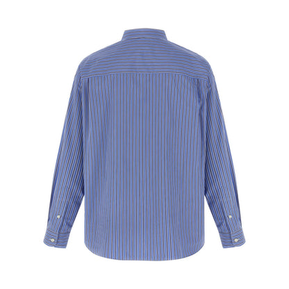 Comme Des Garçons Blue Cotton Blouse
