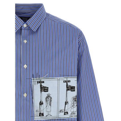 Comme Des Garçons Blue Cotton Blouse